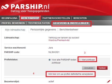 parship profiel verwijderen|Hoe kan ik mijn Premium